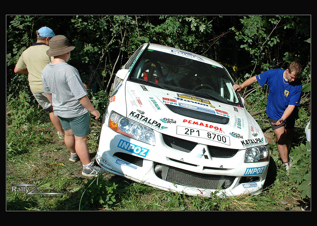 Votava a havárie způsovená rozpadlým elektronem na Barum Rally 2005