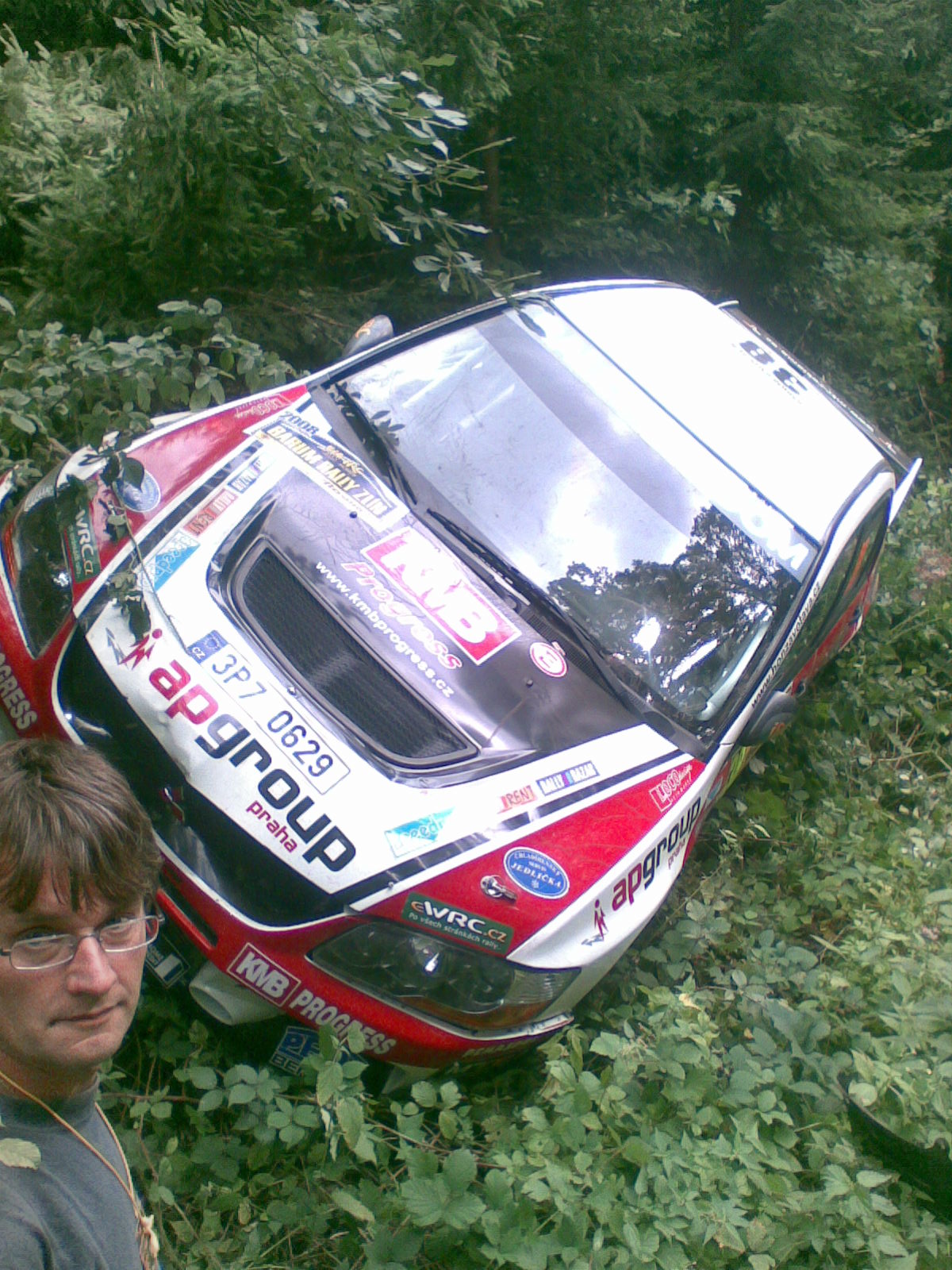 Votava v křoví na Bunči. Barum rally 2008
