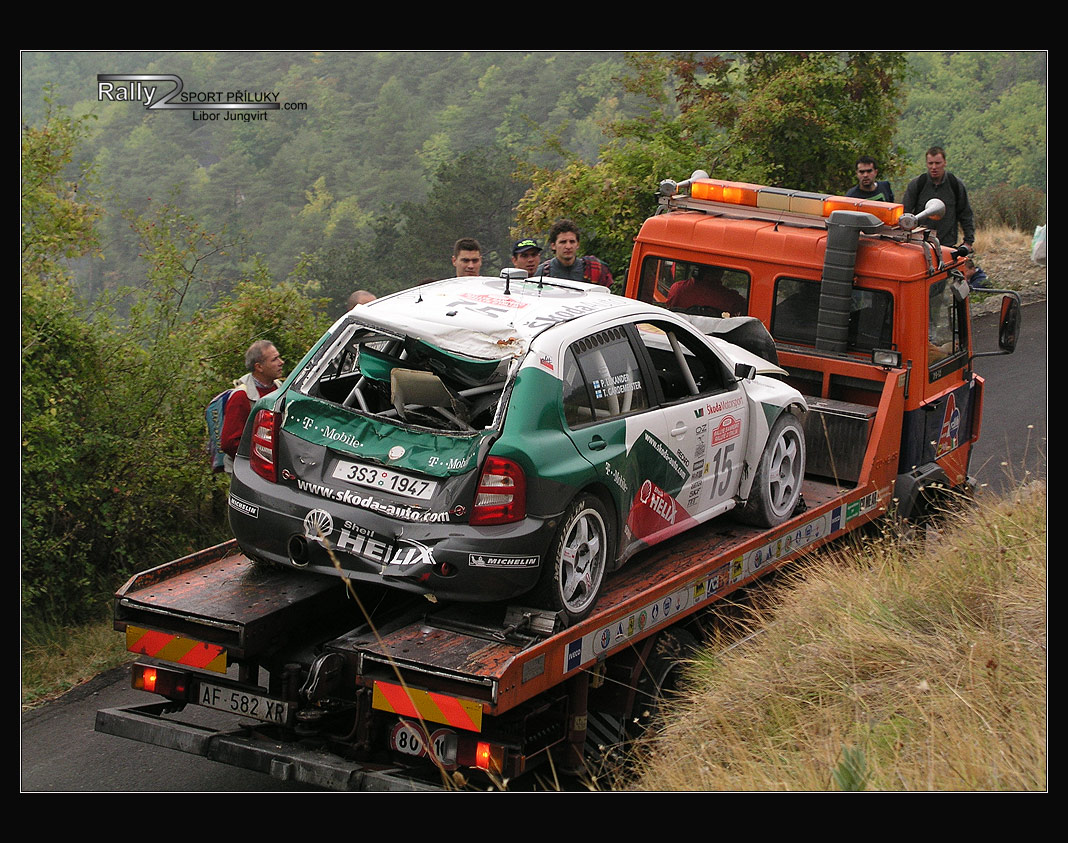 Rally San Remo 2003 - krásná rally, která se již bohužel nejde. Toník Garedmeister k nám bohužel dojel pouze takto :-(